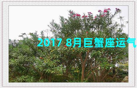 2017 8月巨蟹座运气